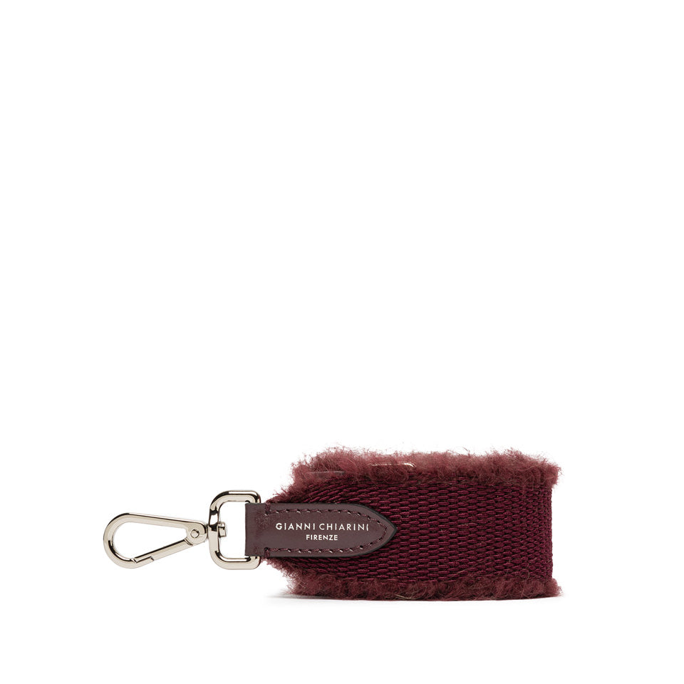 GIANNI CHIARINI Mohair-Taschenriemen in Pflaume