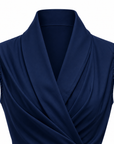 Chemise nouée emmanchures américaines marine