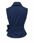 Chemise nouée emmanchures américaines marine