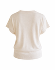 Feinstrick-T-Shirt Elfenbein