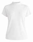 Feinstrick-T-Shirt Weiss