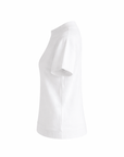 Feinstrick-T-Shirt Weiss