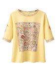 T-Shirt FLORAL-Universum Gelb