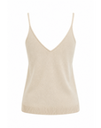 Top maille fine beige lurex