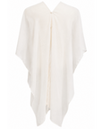 Top voile écru multi