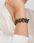 Flat Chain Bracelet dark brown Vanessa Baroni