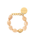 Organic Pearl Bracelet gold creme brulée marble Vanessa Baroni