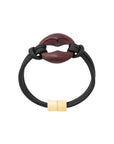 Turtle leather Bracelet black bordeaux marble Vanessa Baroni