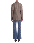 Blazer Tartan Wolle Taupe Interdee