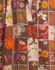 Blouse foulard mocca motif automnal