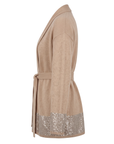 Cardigan Beige Kaschmir Interdee Sequins