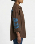 Chemisier oversize NEW-YORK coffee