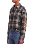 Chemisier oversize NEW-YORK carreaux marine