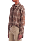 Chemisier oversize NEW-YORK carreaux marron