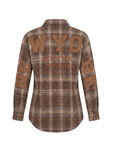 Chemisier oversize NEW-YORK carreaux marron