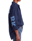 Chemisier oversize NEW-YORK marine