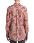Chemisier poudre soie motif floral Interdee
