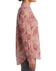 Chemisier poudre soie motif floral Interdee
