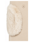 Beige vest with 2 fur pockets
