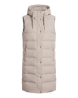 Doudoune sans manches Signature beige sable
