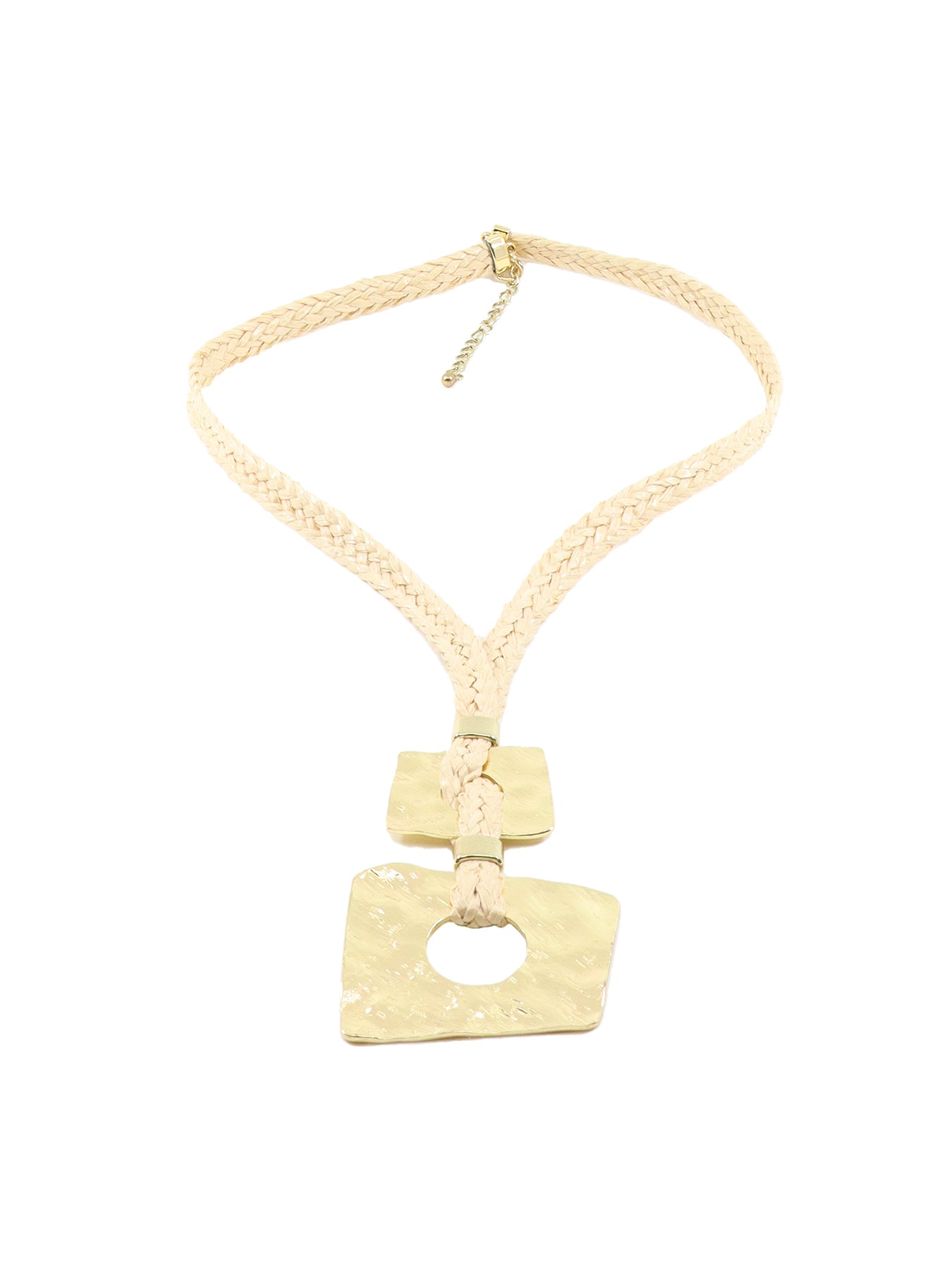 Collier long 2 carrés or