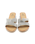 Mules strass argent