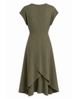 Robe Mariley noeud kaki coton glacé