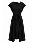 Robe Mariley noeud noir coton glacé