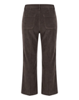 Pantalon droit velours côtelé choco