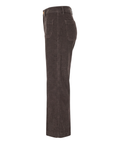Pantalon droit velours côtelé choco