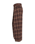 Pantalon portefeuille tartan coffee