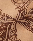 Pantalon large motif cachemire marron