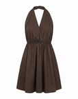 Robe courte dos nu chocolat