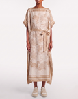 Robe foulard écru beige