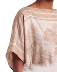 Robe foulard écru beige