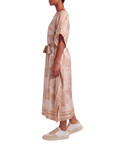Robe foulard écru beige