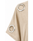 T-shirt oeillets beige délavé