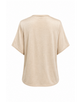 T-shirt oeillets beige délavé