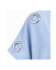 T-shirt oeillets bleu délavé