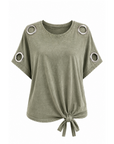 T-shirt oeillets kaki