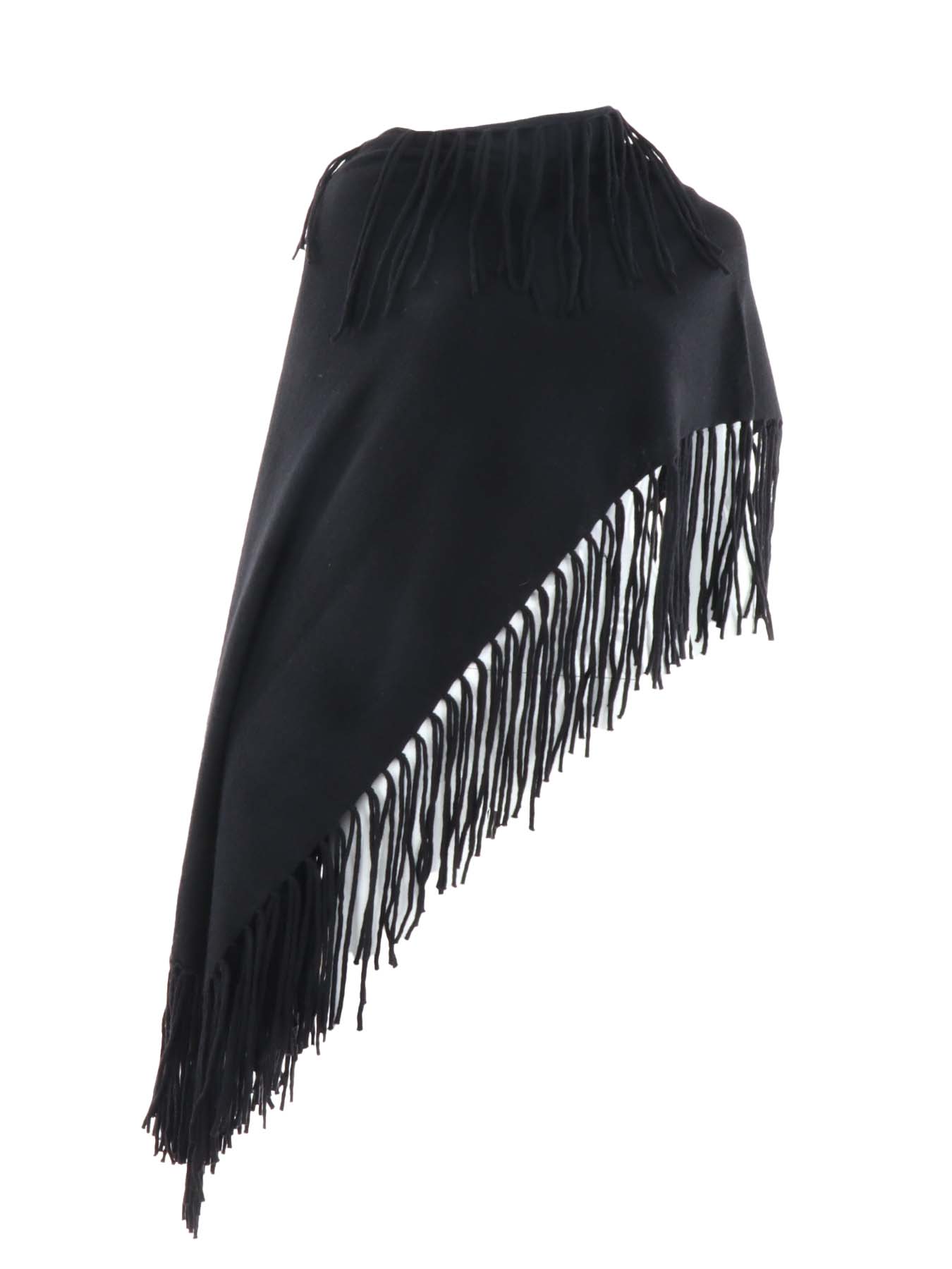 Echarpe cachemire franges Interdee noir
