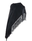 Echarpe cachemire franges Interdee noir