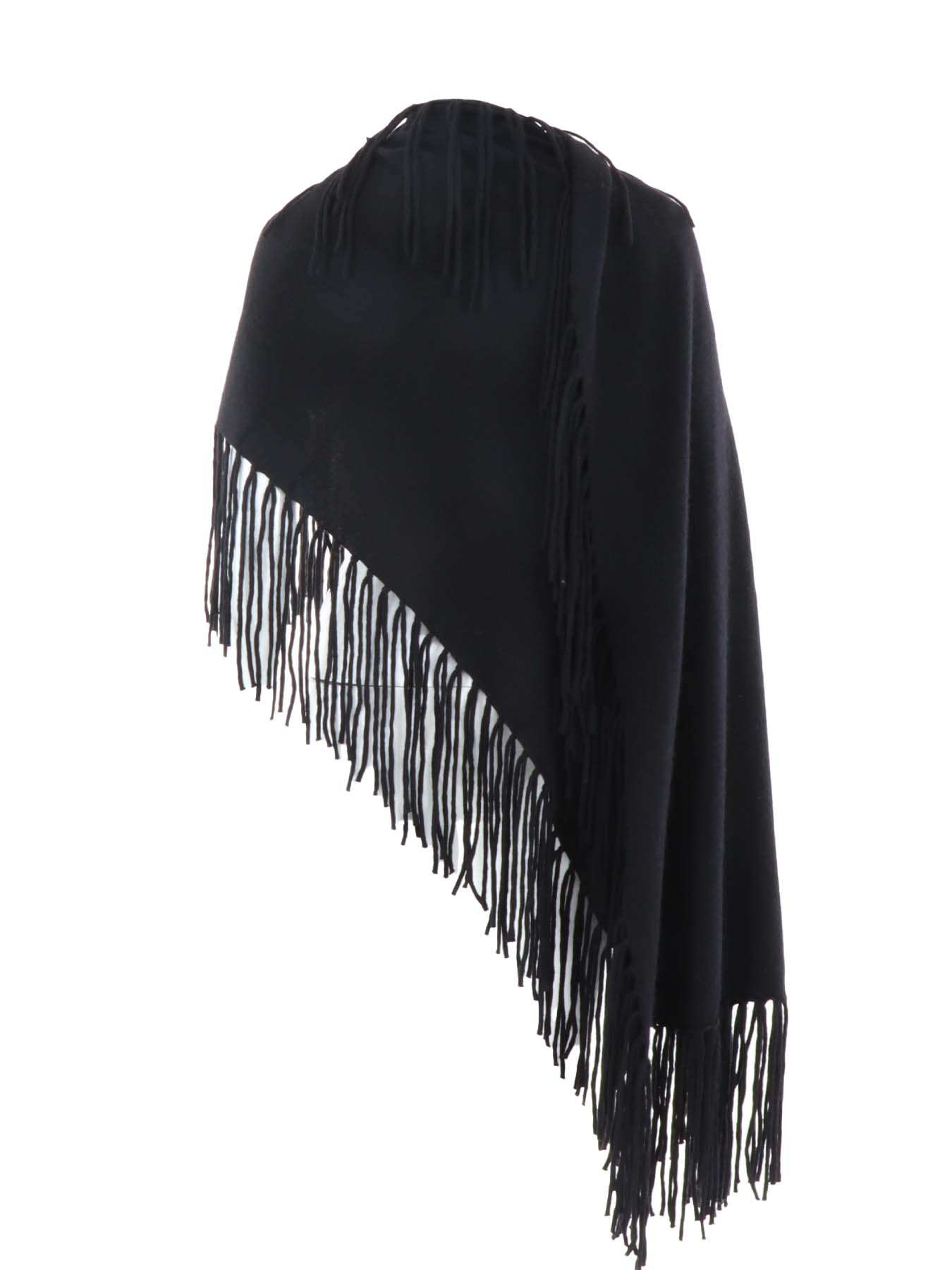 Echarpe cachemire franges Interdee noir