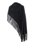 Echarpe cachemire franges Interdee noir