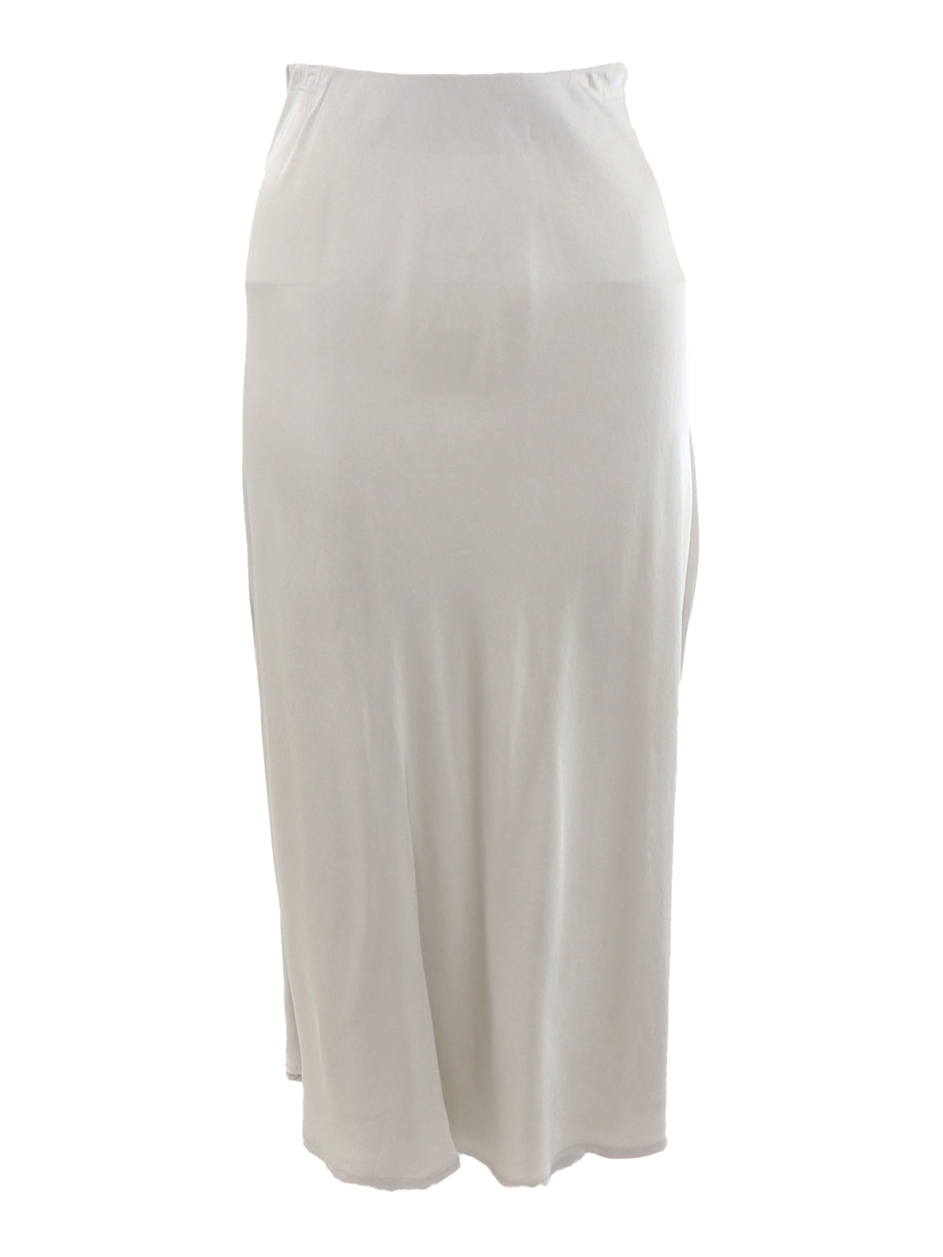 Natacha – Midirock aus Seidenmischung in kaltem Beige