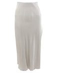 Natacha – Midirock aus Seidenmischung in kaltem Beige