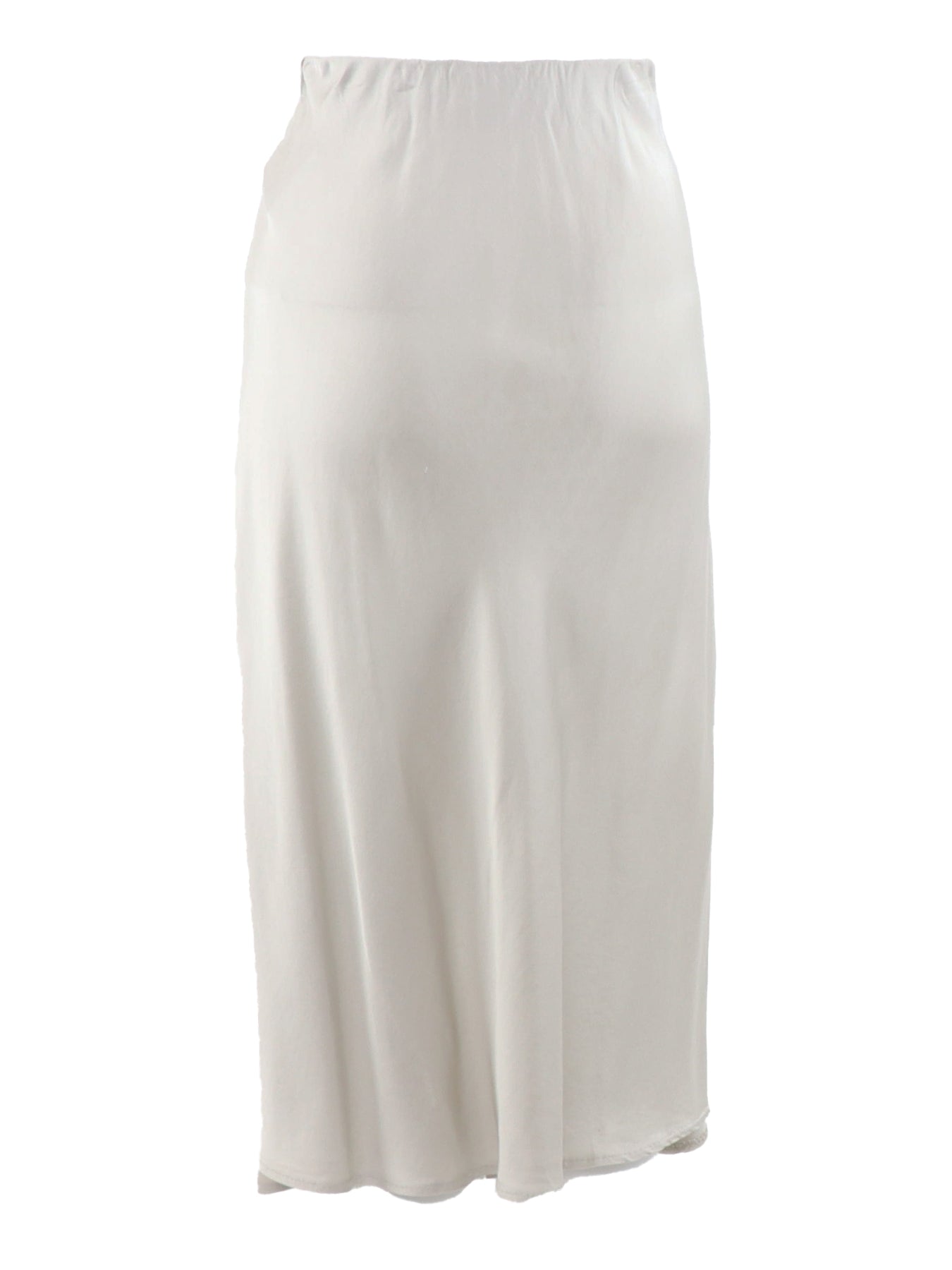 Natacha – Midirock aus Seidenmischung in kaltem Beige