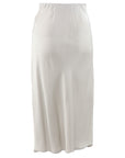 Natacha – Midirock aus Seidenmischung in kaltem Beige