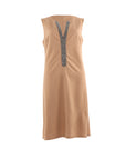 V-Ausschnitt-Kleid mit gekräuseltem Detail