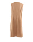 V-Ausschnitt-Kleid mit gekräuseltem Detail